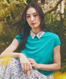 AMACA（アマカ）の「【Anniversary Piece】ブライトレーヨン襟付きプルオーバー（ニット/セーター）」