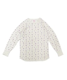 JEMORGAN ワッフル花柄ラグランロンT(パック入り)
