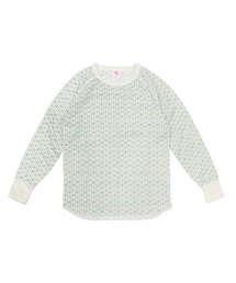 JEMORGAN ワッフル花柄ラグランロンT(パック入り)