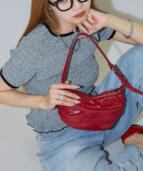 PUBLUX（パブリュクス）の「PUBLUX/パブリュクス シャーリング デザイン チェック プルオーバーシャツ（シャツ/ブラウス・レディース・ネイビー/レッド/ブラック・ﾌﾘ-）」の11枚目の写真