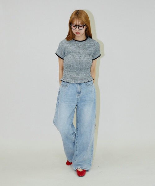 PUBLUX（パブリュクス）の「PUBLUX/パブリュクス シャーリング デザイン チェック プルオーバーシャツ（シャツ/ブラウス・レディース・ネイビー/レッド/ブラック・ﾌﾘ-）」の12枚目の写真