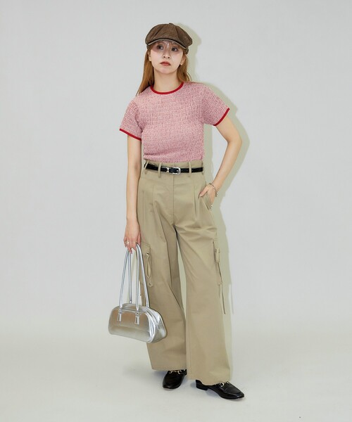 PUBLUX（パブリュクス）の「PUBLUX/パブリュクス シャーリング デザイン チェック プルオーバーシャツ（シャツ/ブラウス・レディース・ネイビー/レッド/ブラック・ﾌﾘ-）」の22枚目の写真