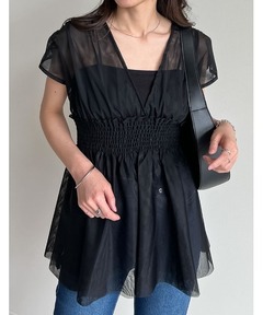 アンヌーク* Sheer Peplum Tops ànuke online store（アンヌーク） / Sheer Peplum TopsSheer