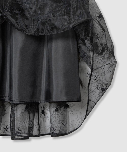 LOULOU WILLOUGHBY】オーガンジーフラワー刺繍スカート（スカート