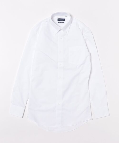 TOKYO SHIRTS(トウキョウシャツ)の「【超形態安定】 形態安定ノンアイロン ボタンダウン 長袖ビジネスワイシャツ(ビジネスシャツ・メンズ・ホワイト・首回り39cm-裄丈80cm/首回り41cm-裄丈82cm/首回り41cm-裄丈86cm/首回り42cm-裄丈82cm/首回り43cm-裄丈82cm/首回り37cm-裄丈80cm/首回り37cm-裄丈84cm/首回り39cm-裄丈84cm/首回り42cm-裄丈86cm/首回り43cm-裄丈86cm)」の6枚目の写真