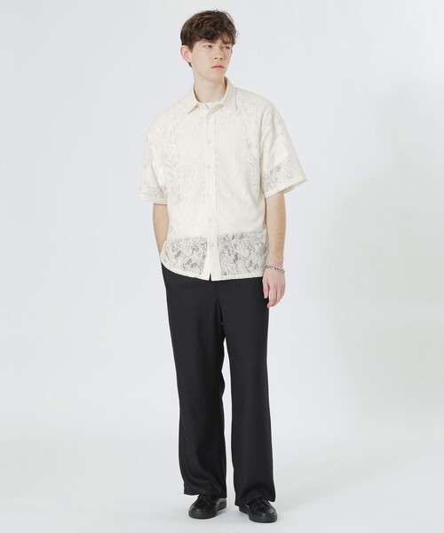 LOVELESS(ラブレス)の「ペイズリーレースショートスリーブシャツ(シャツ/ブラウス・メンズ・オフホワイト/ブルー系その他4/ブラック・M/L)」の16枚目の写真