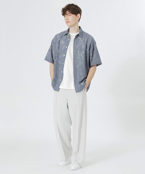 LOVELESS(ラブレス)の「ペイズリーレースショートスリーブシャツ(シャツ/ブラウス・メンズ・オフホワイト/ブルー系その他4/ブラック・M/L)」の14枚目の写真