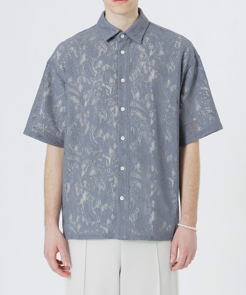 LOVELESS(ラブレス)の「ペイズリーレースショートスリーブシャツ(シャツ/ブラウス・メンズ・オフホワイト/ブルー系その他4/ブラック・M/L)」の13枚目の写真