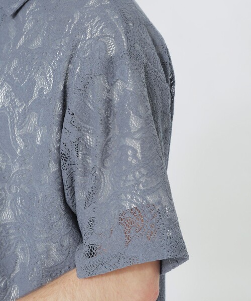 LOVELESS(ラブレス)の「ペイズリーレースショートスリーブシャツ(シャツ/ブラウス・メンズ・オフホワイト/ブルー系その他4/ブラック・M/L)」の10枚目の写真