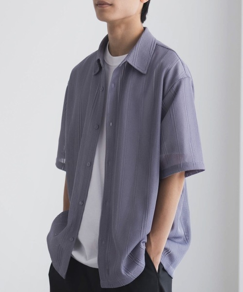 URBAN COLLECTION(アーバンコレクション)の「【URBANCOLLECTION/アーバンコレクション】レースレギュラーシャツ(シャツ/ブラウス・メンズ・ホワイト/ブラック/ライラック・S/M/L/XL)」の3枚目の写真