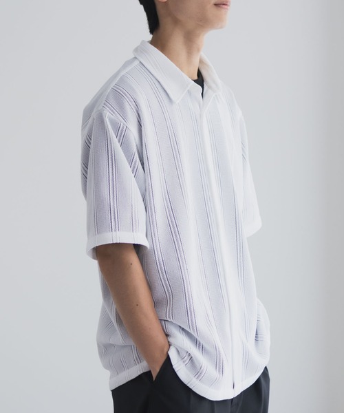URBAN COLLECTION(アーバンコレクション)の「【URBANCOLLECTION/アーバンコレクション】レースレギュラーシャツ(シャツ/ブラウス・メンズ・ホワイト/ブラック/ライラック・S/M/L/XL)」の6枚目の写真