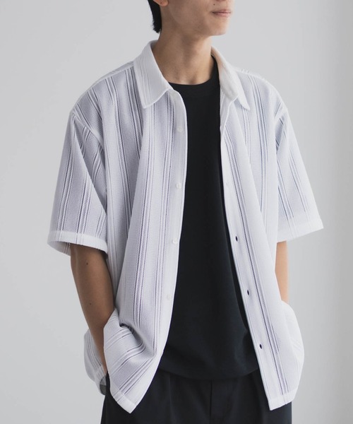 URBAN COLLECTION(アーバンコレクション)の「【URBANCOLLECTION/アーバンコレクション】レースレギュラーシャツ(シャツ/ブラウス・メンズ・ホワイト/ブラック/ライラック・S/M/L/XL)」の8枚目の写真