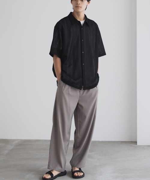 URBAN COLLECTION(アーバンコレクション)の「【URBANCOLLECTION/アーバンコレクション】レースレギュラーシャツ(シャツ/ブラウス・メンズ・ホワイト/ブラック/ライラック・S/M/L/XL)」の9枚目の写真