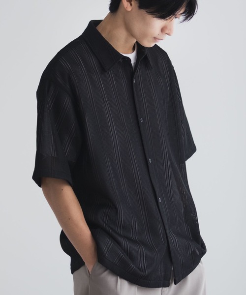 URBAN COLLECTION(アーバンコレクション)の「【URBANCOLLECTION/アーバンコレクション】レースレギュラーシャツ(シャツ/ブラウス・メンズ・ホワイト/ブラック/ライラック・S/M/L/XL)」の11枚目の写真