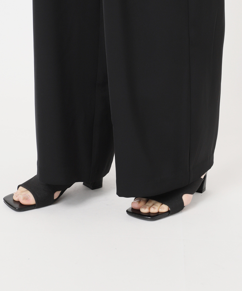 B.C STOCK(ベーセーストック)の「《追加》【WEB限定】ウォッシャブル / タックワイドパンツ(スラックス・レディース・ブラック・SMALL/MEDIUM)」の18枚目の写真