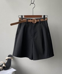 Forcement（フォースメント）の「タックつきハイウエストハーフパンツ ベルト付き（その他パンツ）」