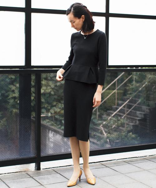 green label relaxing(グリーンレーベルリラクシング)の「CR N/R/W/Pu ペプラムSET UP ワンピース(ワンピース・レディース・ブラック/ワインレッド・フリー)」の20枚目の写真