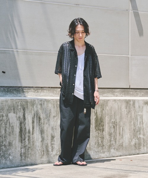JOURNAL STANDARD(ジャーナルスタンダード)の「アブストラクト レース 半袖 シャツ(シャツ/ブラウス・メンズ・ブラック/ホワイト/ホワイト系その他/ベージュ/ネイビー・MEDIUM/LARGE)」の15枚目の写真