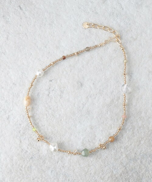 OPAQUE.CLIP（オペークドットクリップ）の「マルチビーズネックレス（ネックレス・レディース・ゴールド/シルバー・00）」の2枚目の写真