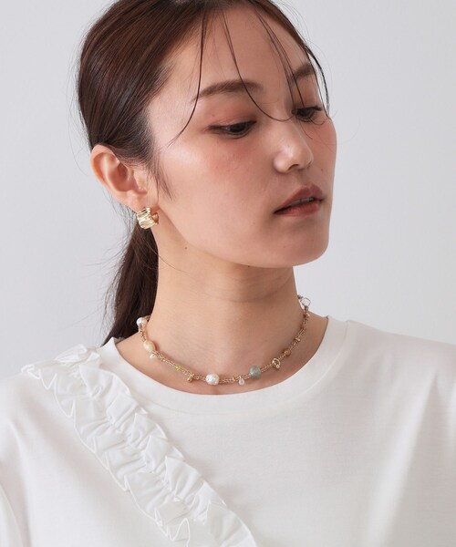 OPAQUE.CLIP（オペークドットクリップ）の「マルチビーズネックレス（ネックレス・レディース・ゴールド/シルバー・00）」の3枚目の写真