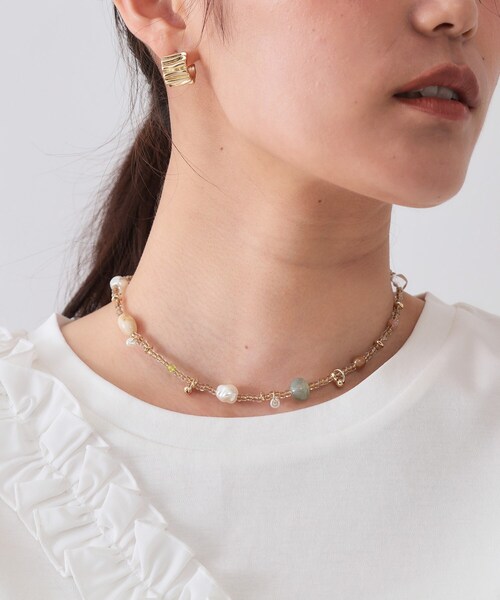 OPAQUE.CLIP（オペークドットクリップ）の「マルチビーズネックレス（ネックレス・レディース・ゴールド/シルバー・00）」の7枚目の写真