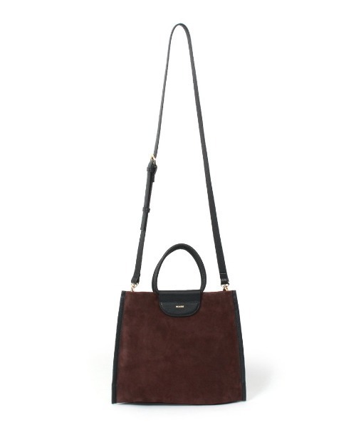 Beau're（ヴュレ）の「【BEAURE/ビュレ】Suede 2Way ショルダー Bag（ハンドバッグ・レディース・カーキ/ブラウン系その他/アイボリー・FREE）」の3枚目の写真