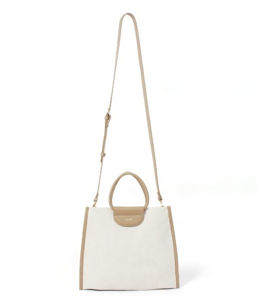 Beau're（ヴュレ）の「【BEAURE/ビュレ】Suede 2Way ショルダー Bag（ハンドバッグ・レディース・カーキ/ブラウン系その他/アイボリー・FREE）」の4枚目の写真