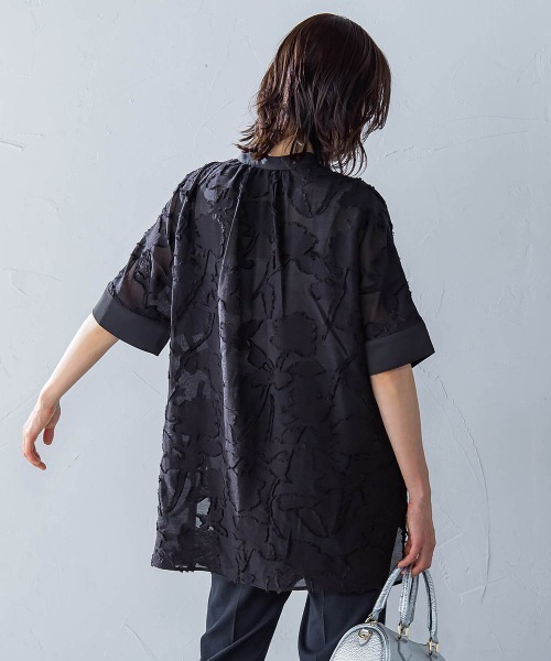 LAUTREAMONT（ロートレアモン）の「シアージャガードブラウス≪手洗い可能≫（シャツ/ブラウス・レディース・グリーン/ホワイト/ブラック・9号）」の17枚目の写真