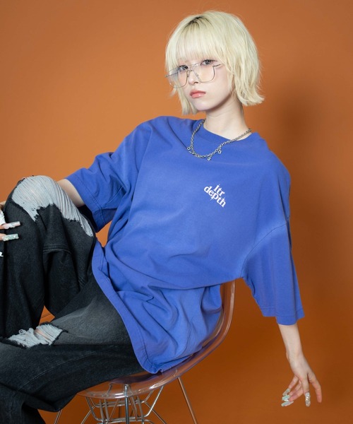 LTR DEPTH（レイターデプス）の「LTR DEPTH/バックスタッズグラフィックT（Tシャツ/カットソー・メンズ・パープル/ベージュ/ブラック・MEDIUM/LARGE）」の14枚目の写真