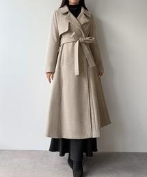 mipiarl（ミピアール）の「ステンカラーロングレディコート（ステンカラーコート）」