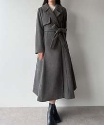 mipiarl（ミピアール）の「ステンカラーロングレディコート（ステンカラーコート）」