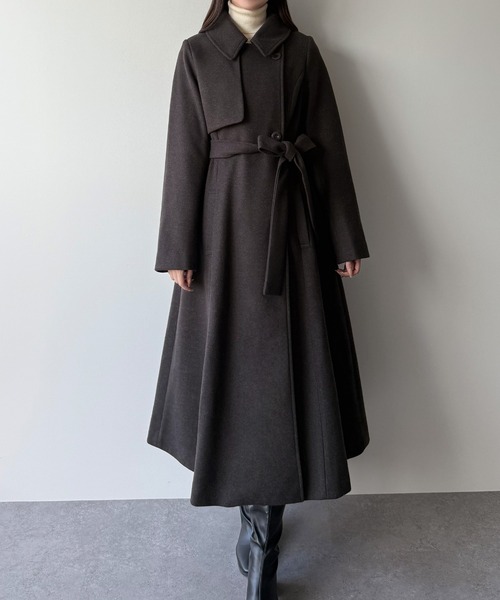 セール】ステンカラーロングレディコート（ステンカラーコート