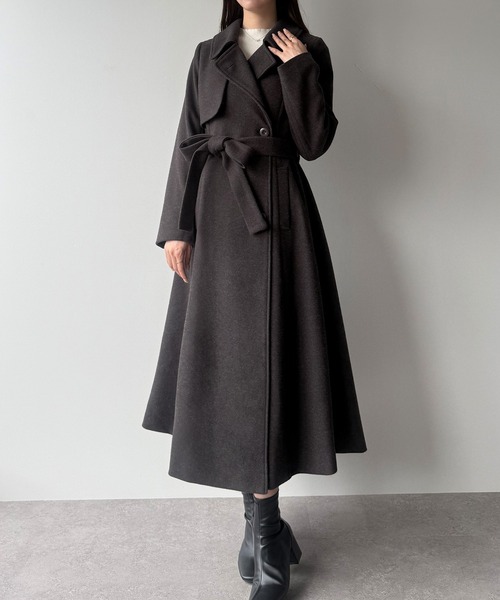 セール】ステンカラーロングレディコート（ステンカラーコート