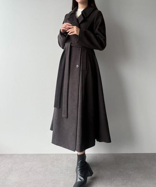 セール】ステンカラーロングレディコート（ステンカラーコート