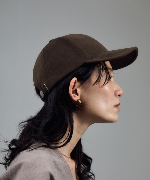 SALON adam et rope'（サロン アダム エ ロペ）の「Ultrasuede(R) cap / キャップ（キャップ・レディース・ベージュ/ダークブラウン・FREE）」の4枚目の写真