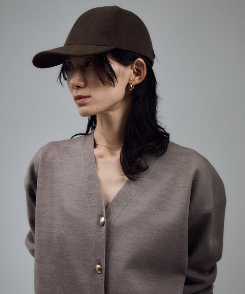 SALON adam et rope'（サロン アダム エ ロペ）の「Ultrasuede(R) cap / キャップ（キャップ・レディース・ベージュ/ダークブラウン・FREE）」の6枚目の写真