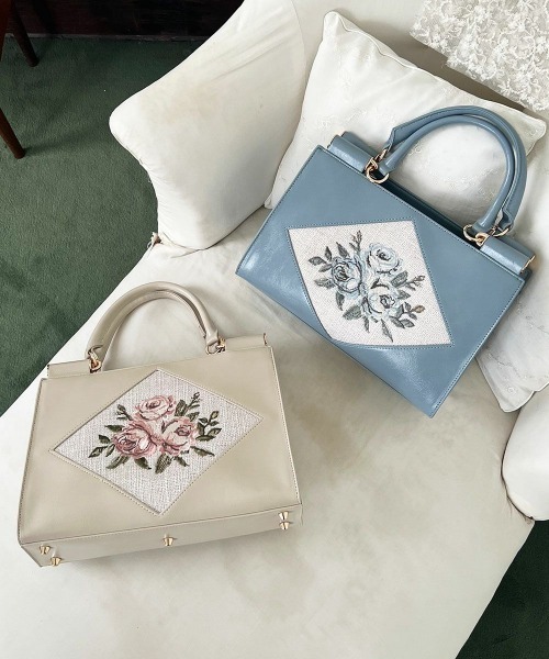 ローズ刺繍トートバッグ（トートバッグ）｜an another angelus（アン