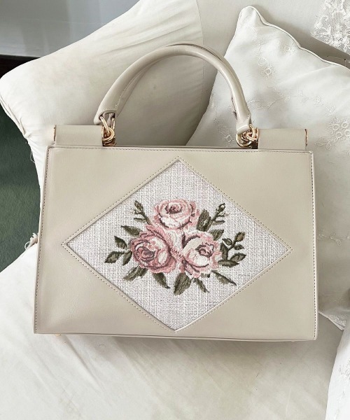 ローズ刺繍トートバッグ/ an another angelus ローズ刺繍トートバッグ（トートバッグ）｜an another angelus