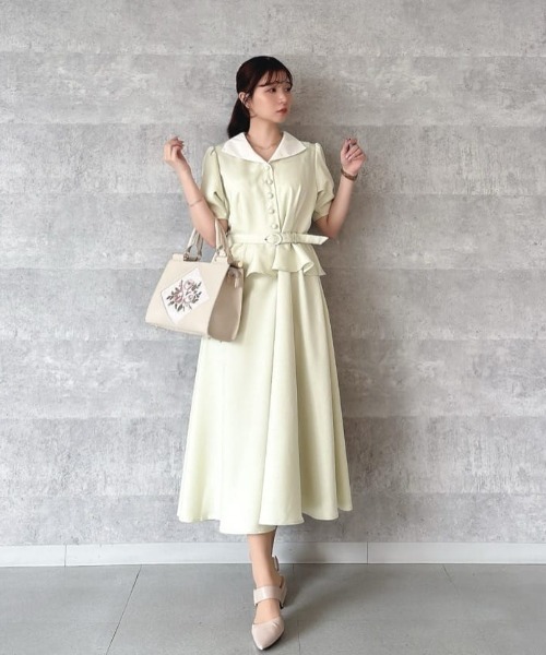 an another angelus（アンアナザーアンジェラス）の「ローズ刺繍トートバッグ/fint フィント（トートバッグ・レディース・サックスブルー/アイボリー・FREE）」の19枚目の写真