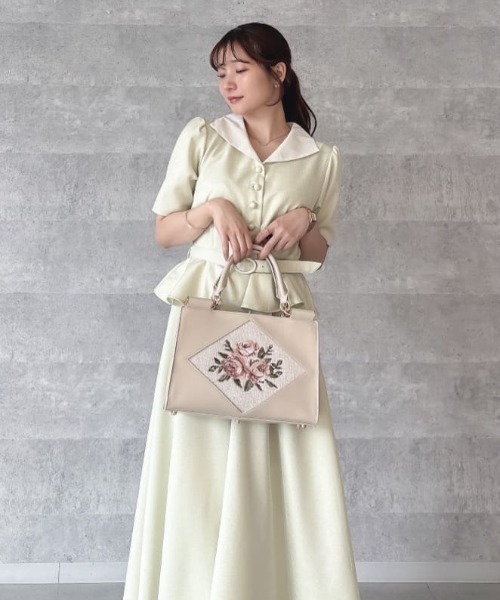 an another angelus（アンアナザーアンジェラス）の「ローズ刺繍トートバッグ/fint フィント（トートバッグ・レディース・サックスブルー/アイボリー・FREE）」の20枚目の写真