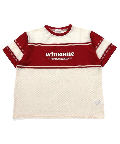 algy(アルジー)の「メッシュ切替トップス(Tシャツ/カットソー・キッズ・レッド/ブラック/オフホワイト・MEDIUM/X-SMALL/SMALL/XX-SMALL)」の3枚目の写真