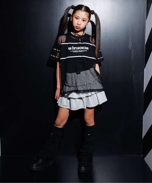 algy(アルジー)の「メッシュ切替トップス(Tシャツ/カットソー・キッズ・レッド/ブラック/オフホワイト・MEDIUM/X-SMALL/SMALL/XX-SMALL)」の11枚目の写真