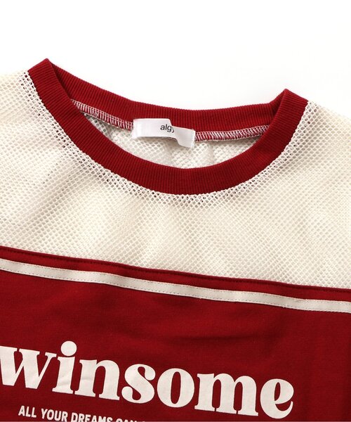 algy(アルジー)の「メッシュ切替トップス(Tシャツ/カットソー・キッズ・レッド/ブラック/オフホワイト・MEDIUM/X-SMALL/SMALL/XX-SMALL)」の5枚目の写真