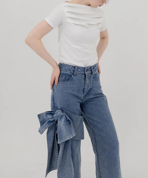 RANCLIC(ランクリック)の「スムースタックTシャツ(Tシャツ/カットソー・レディース・ホワイト/ピンク/ブラック・FREE)」の10枚目の写真