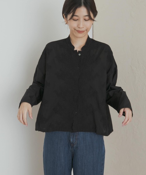 mizuiro ind lacestandcollar wideshirts（シャツ/ブラウス
