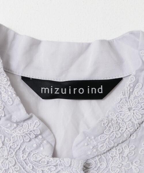 mizuiroind（ミズイロインド）の「mizuiro ind　lacestandcollar wideshirts（シャツ/ブラウス・レディース・ブラック/ライトグレー/オフホワイト・ONE）」の17枚目の写真