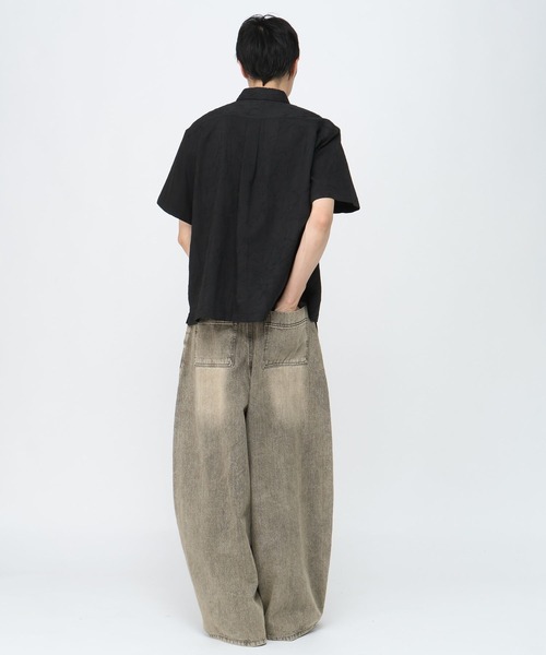 3.3 Field Trip （3.3フィールドトリップ）の「3.3 Field Trip／クラック半袖シャツ（シャツ/ブラウス・メンズ・ブラック/アイボリー・FREE）」の10枚目の写真