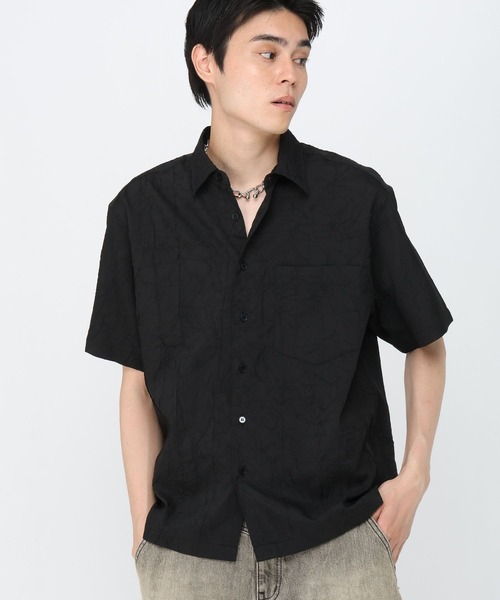 3.3 Field Trip （3.3フィールドトリップ）の「3.3 Field Trip／クラック半袖シャツ（シャツ/ブラウス・メンズ・ブラック/アイボリー・FREE）」の11枚目の写真