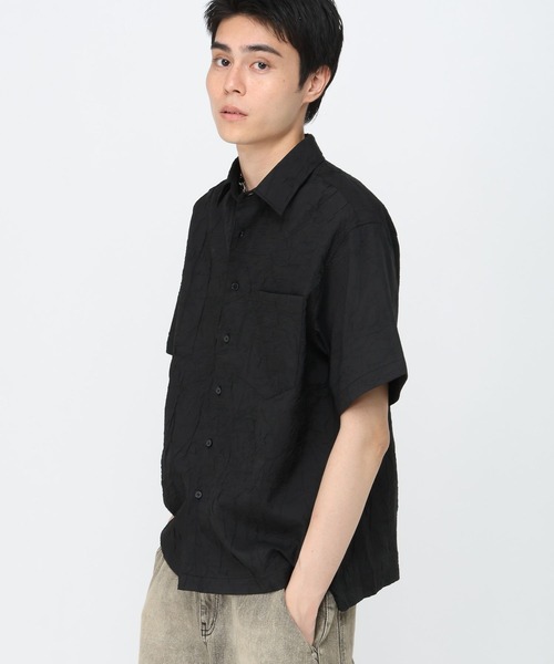 3.3 Field Trip （3.3フィールドトリップ）の「3.3 Field Trip／クラック半袖シャツ（シャツ/ブラウス・メンズ・ブラック/アイボリー・FREE）」の12枚目の写真