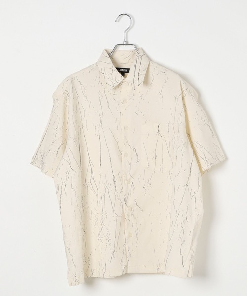 3.3 Field Trip （3.3フィールドトリップ）の「3.3 Field Trip／クラック半袖シャツ（シャツ/ブラウス・メンズ・ブラック/アイボリー・FREE）」の14枚目の写真